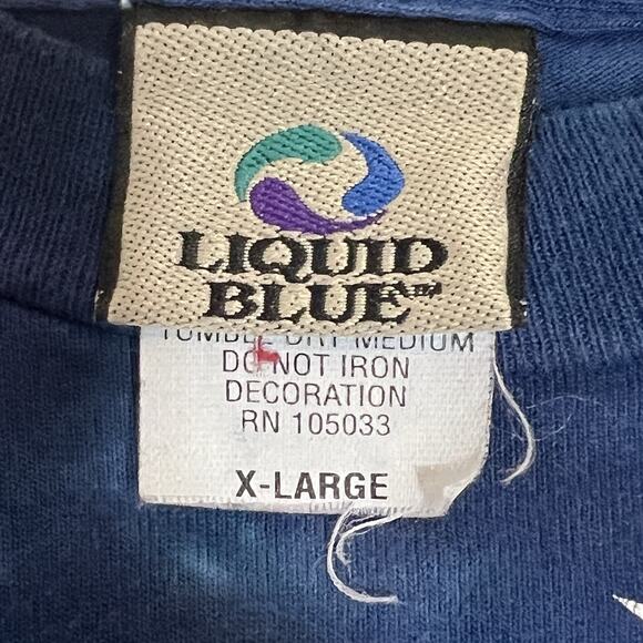 Liquid Blue Shirt Mens XL American Flag Tie Dye Stars Patriotic USA Independence - Picture 4 of 6